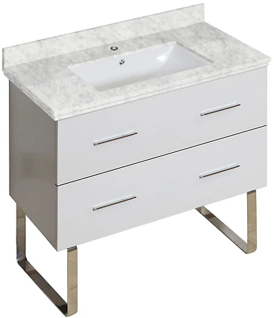 Imaginations Américaines  35 pouces W Vanity Base Set Blanc