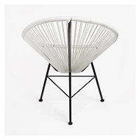 Chaise longue pour enfants Mia de style Acapulco – Design léger et durable pour une utilisation en intérieur et en extérieur, dotée d'un siège tissé confortable et d'un cadre en métal robuste, parfait