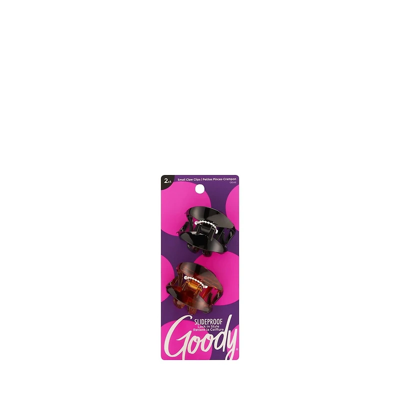 Goody Slideproof Wingless Small Claw Clip - 2 Ct., Goody Small Claw Clip