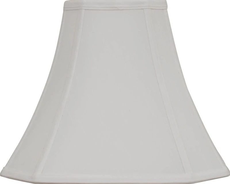 Abat-jour blanc en cloche carrée aux coins recoupés Abat-jour souple blanc en cloche carrée aux coins recoupés pour lampe de table.