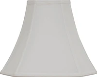 Abat-jour blanc en cloche carrée aux coins recoupés Abat-jour souple blanc en cloche carrée aux coins recoupés pour lampe de table.