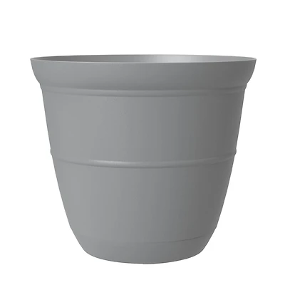 Hometrends Indoor Basic Bell Black, White and Grey Planter, Black Planter