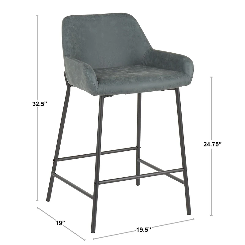 Daniella Industrial Counter Stool by LumiSource