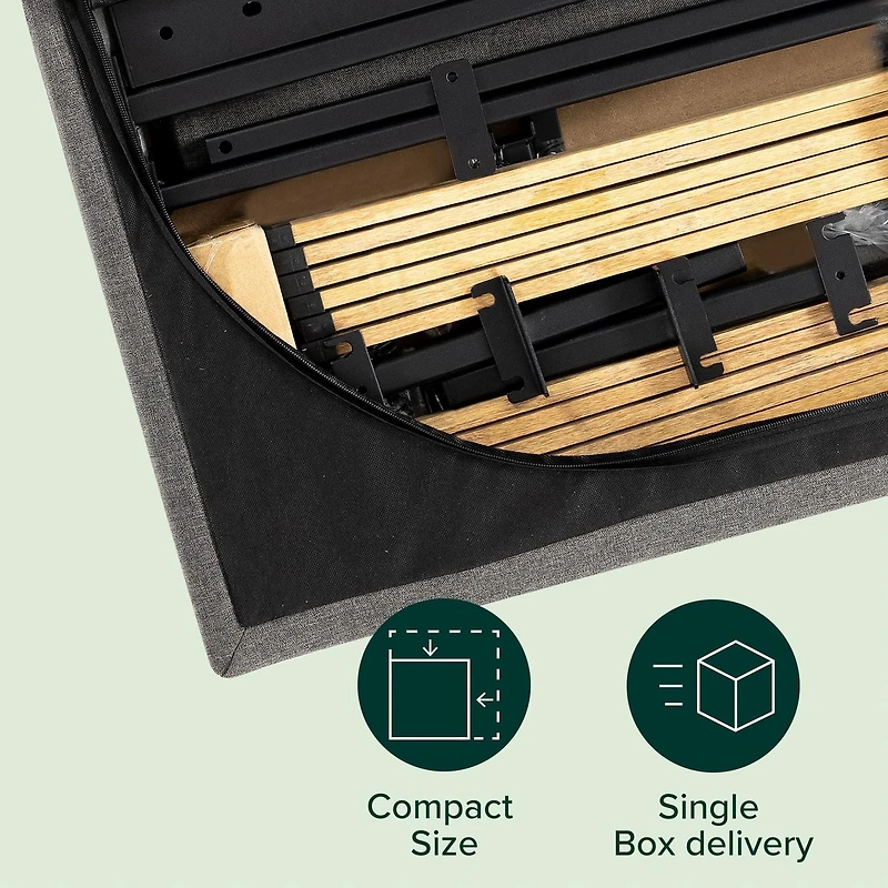 Cadre de lit plateforme rembourré Zinus Denna 38 pouces avec tête de lit