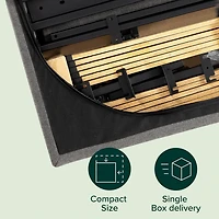 Cadre de lit plateforme rembourré Zinus Denna 38 pouces avec tête de lit