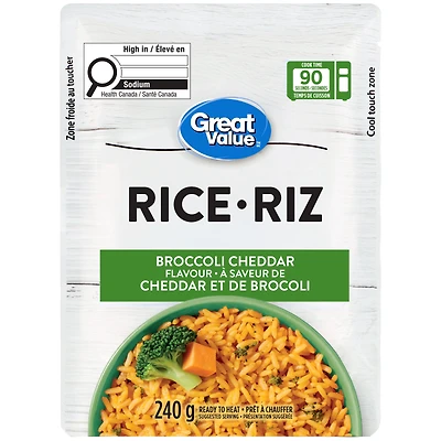 Riz à saveur de cheddar et de brocoli Great Value