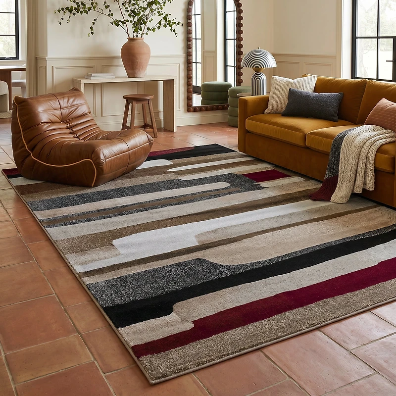 Rug Branch Sakarya Collection Abstract Mid-Century Modern Indoor Area Rug