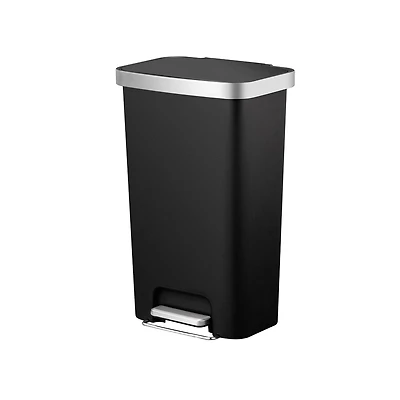 Better Homes & Gardens Poubelle à Pédale en plastique 45l, Noir BHG 45l Poubelle Noire