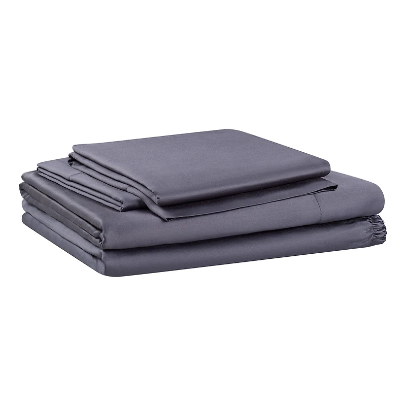 Allswell 300 Thread Count Soft & Silky 4-Piece Viscose from Bamboo Sateen Sheet Set, Queen Sheet Set