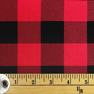 Fabric Creations Red and Black Buffalo Plaid  Fat Quarter Pre-Cut Fabric - 18" x 21" / 45cm x 53cm, 18" x 21" / 45cm x 53cm