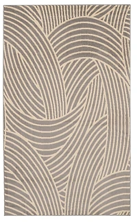 Tapis Capri Binya gris clair & os de 4 pi 3 po x 7 pi 3 po