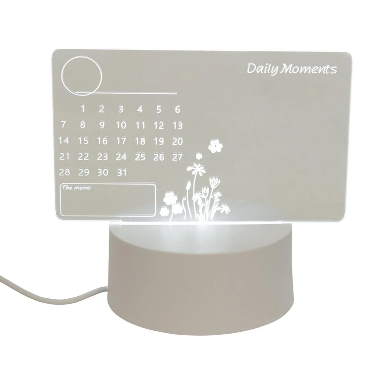 Perfect Solutions Calendrier Usb À Lumière Del Avec Marqueur Effaçable À Sec