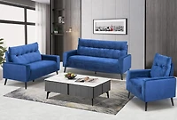 Topline Home Furnishings Chair, Blue Velvet