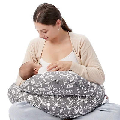 Momcozy Original Coussin d'allaitement, coussin d'allaitement ergonomique avec barrière de sécurité pour bébé - Gazelle