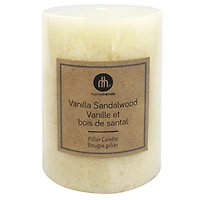 Hometrends 4" Vanilla Sandalwood Scented Pillar Candle, 3"Dia x 4"H