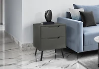 Monarch Specialties  Table D'appoint, Table D'appoint, Bout, Tiroir De Rangement, Table De Nuit, Chambre À Coucher, Salon, Stratifié Blanc, Moderne, Contemporain