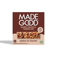 MadeGood Barres Granola Pépites de Chocolat 5 Barres