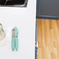 Mainstays Manual Can Opener with Integrated Bottle Opener Blue, Teal, or Grey, Mainstays Manual Can Opener