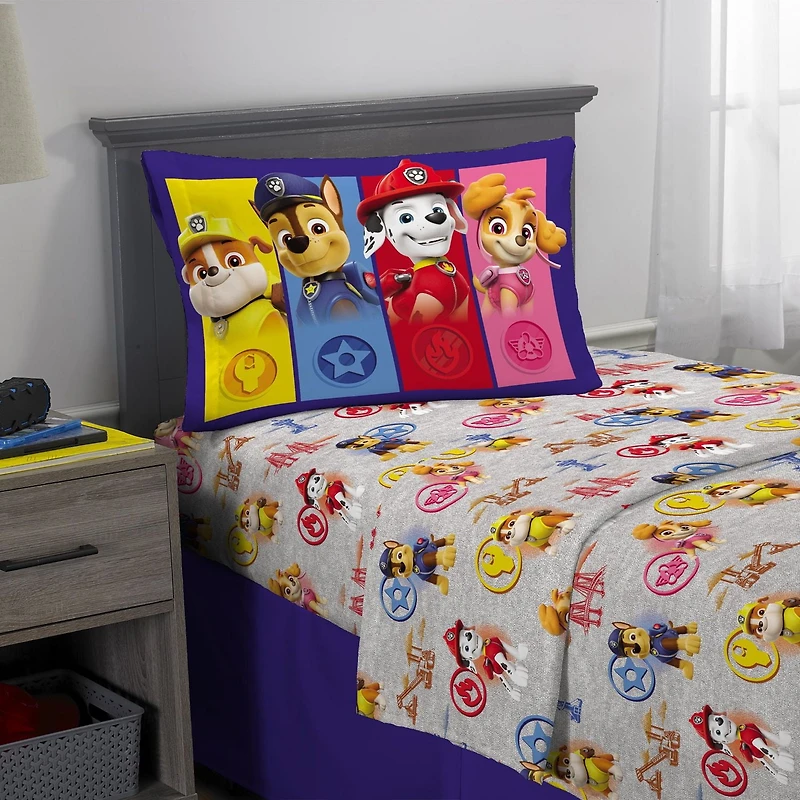 Paw Patrol "Barking Buds" Twin Sheet Set, Paw Patrol Twin Sheet Set