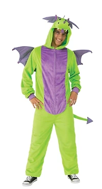 Costume Combinaison Dragon Vert pour adultes