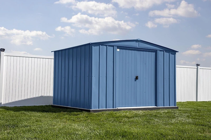 Arrow Classic Steel Storage Shed, 10x8, Blue Grey