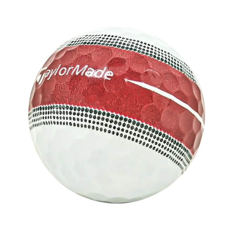 Mulligan - 12 Taylormade Tour Response Stripe 5A Mint Recycled Used Golf Balls, Red