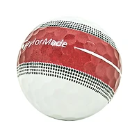 Mulligan - 12 Taylormade Tour Response Stripe 5A Mint Recycled Used Golf Balls, Red