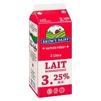 Lait homogénéisé à 3,25 % M.G. de Brum's