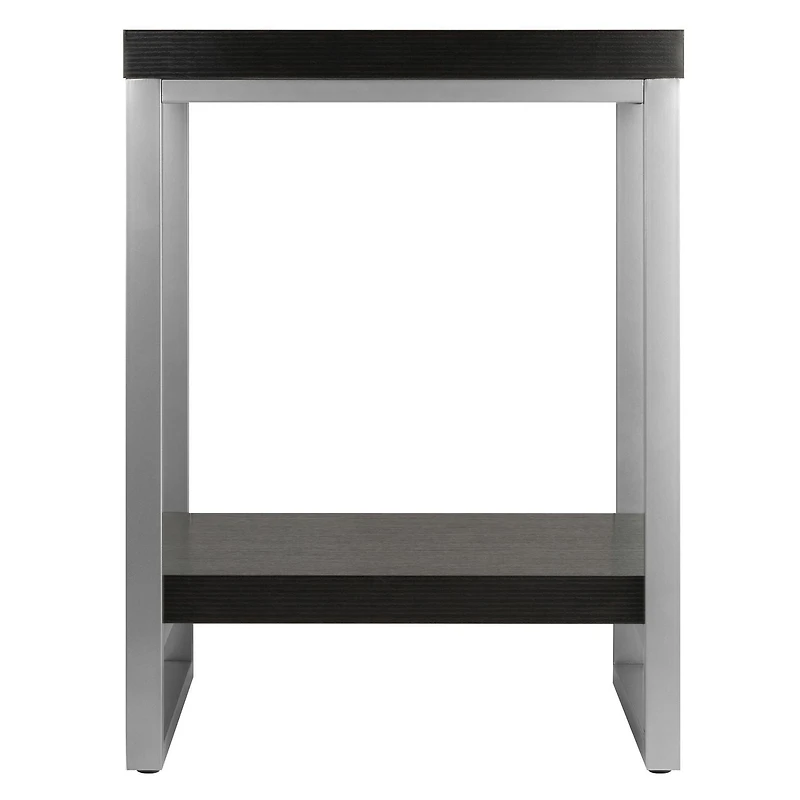 Jared End Table Espresso/Slate Gray