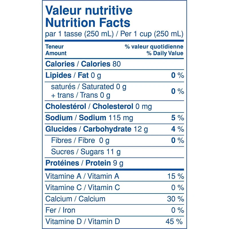 Lait écrémé 0 % Québon 4 l