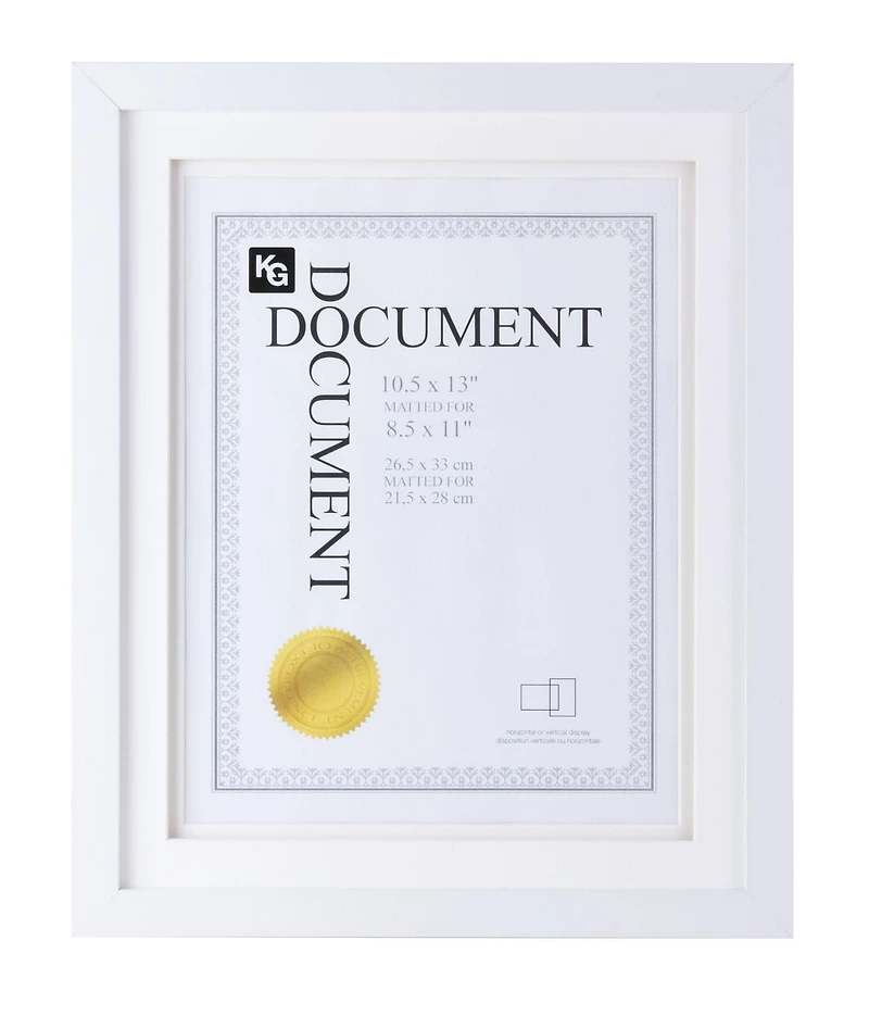 kieragrace KG Morgan Double Mat Frame – 10.5-Inch by 13-Inch, White