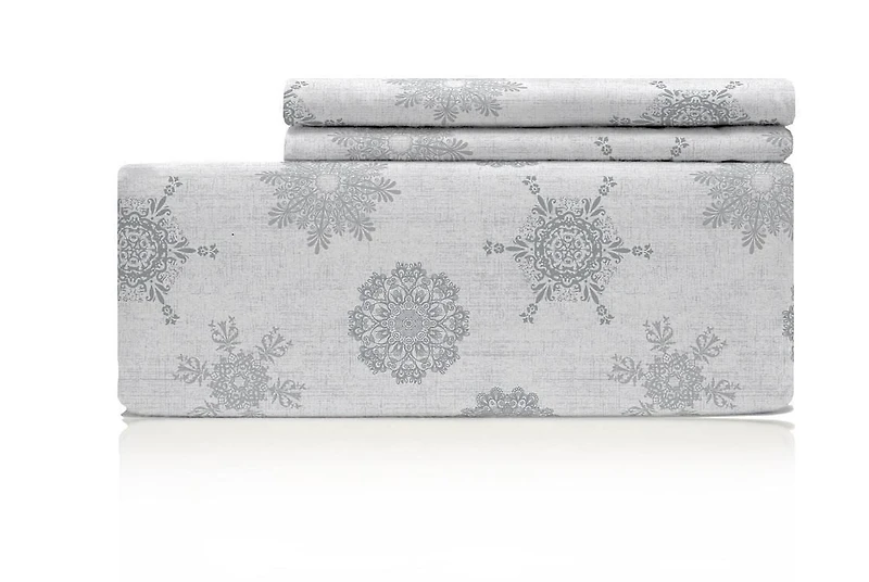 Johnson Home Premium Parure de lit en flanelle de coton peigné ultra pelucheux 160 g/m
