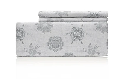 Johnson Home Premium Parure de lit en flanelle de coton peigné ultra pelucheux 160 g/m