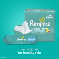 Couches Pampers Baby-Dry, SUPER ÉCONOMIQUE Taille 1-7, 84-198CT