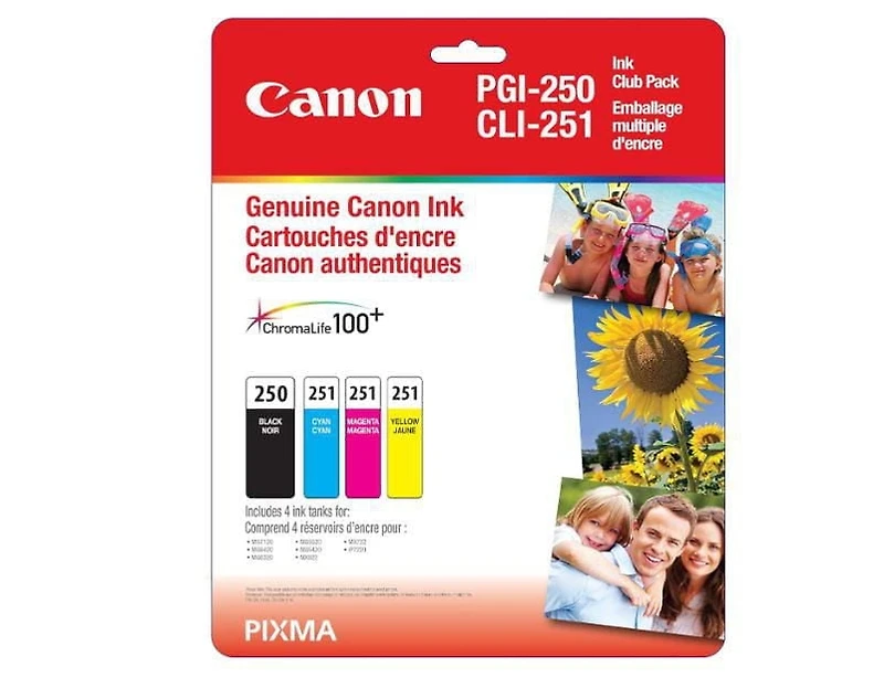 Canon Canada Inc Canon PGI-250 Bk / CLI-251 C,M,Y Ink Club Pack