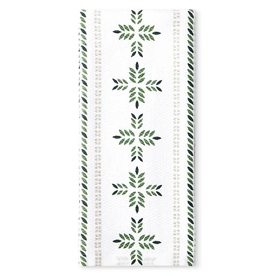 Torchon de cuisine Hometrends à rayures géométriques, 1 pièce, 100 % coton, multicolore, 40,6 x 66 cm