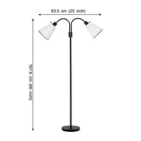 Lampe sur pied à 2 lumières hometrends