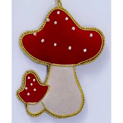Décoration À Suspendre En Forme De Champignon Fabriquée À La Main - Lot De 2