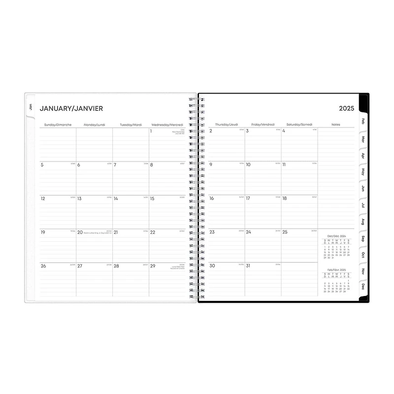 2025 Weekly Monthly Planner, 8.5 x 11, Blue Sky, Analeis, 8.5x11 Weekly/Monthly Planner
