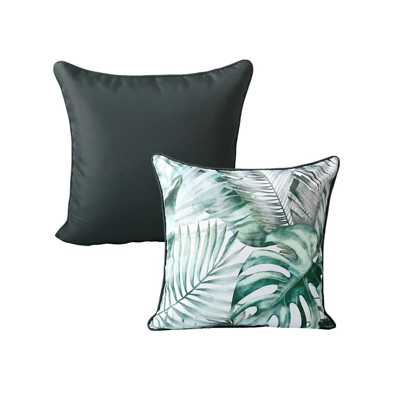 Ensemble de 2 coussins décoratifs d'intérieur/extérieur à vert