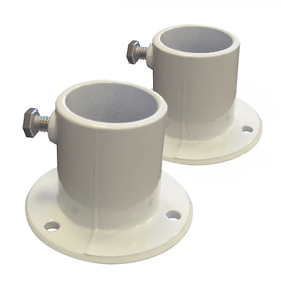 Blue Wave Aluminum Deck Flanges for Above Ground Pool Ladder - Pair