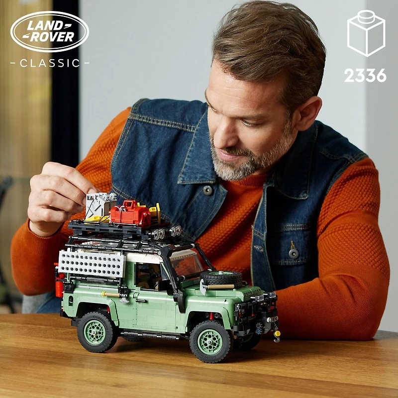 LEGO Icons Land Rover Classic Defender 90 10317 Model Car Building Set for Adults and Classic Car Lovers, this Immersive Project based on an Off-Road Icon Makes a Great Graduation Gift for Him or Her