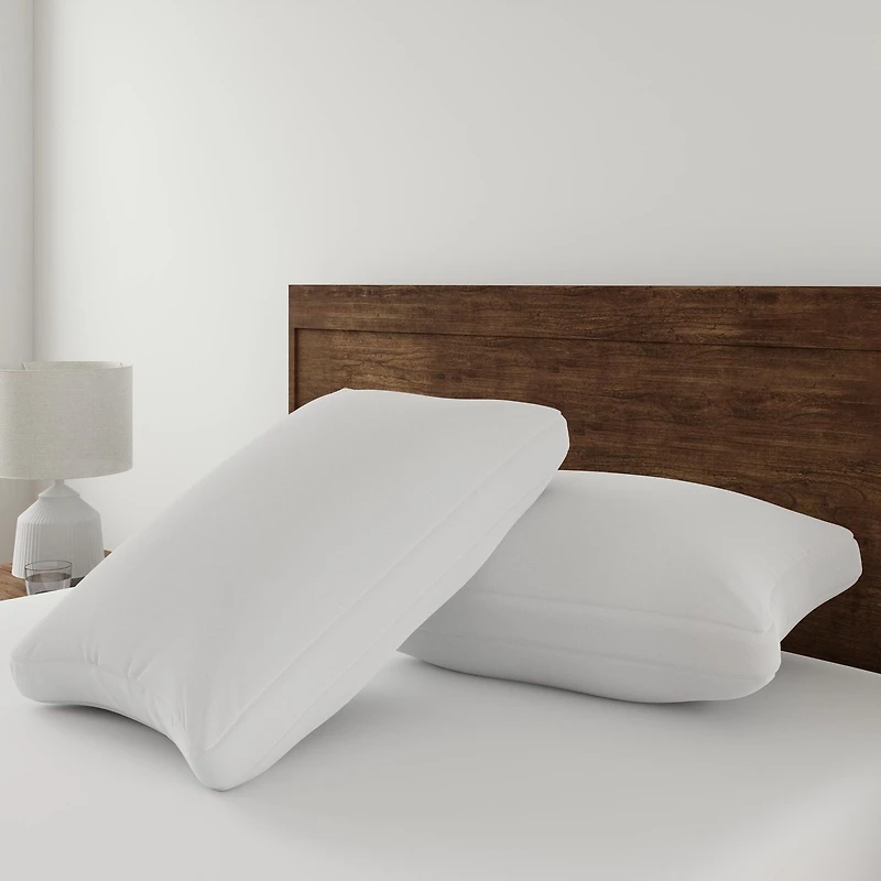 Mainstays Overstuffed Extra Firm Support Bed Pillow, 2pk