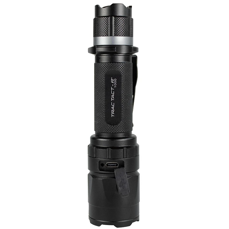 Police Security Trac-Tact R Rechargeable Flashlight, 5 Mode, 1000 Lumen Rechargeable