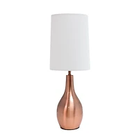 Lampe de table Simple Designs à 1 ampoule en forme de larme, rose doré