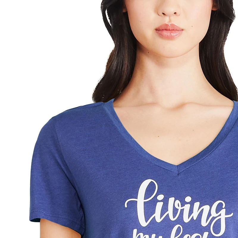 T-shirt de nuit avec encolure en V George pour femmes