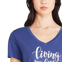 T-shirt de nuit avec encolure en V George pour femmes