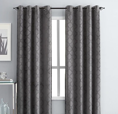 hometrends Embossed Velvet Window Panel