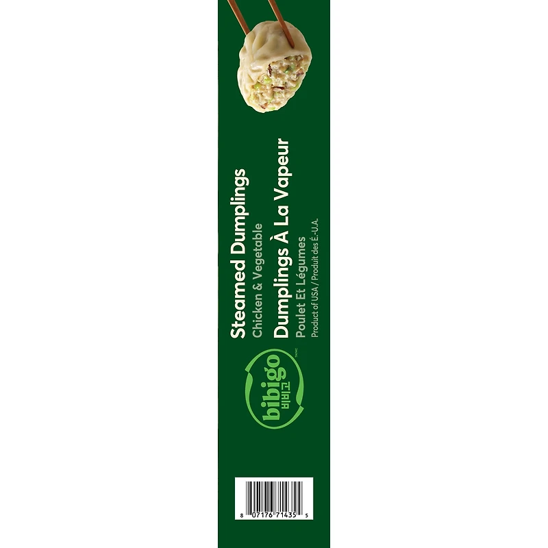 bibigo Dumplings à la vapeur surgelés au poulet et aux légumes 6 Dumplings, 187g