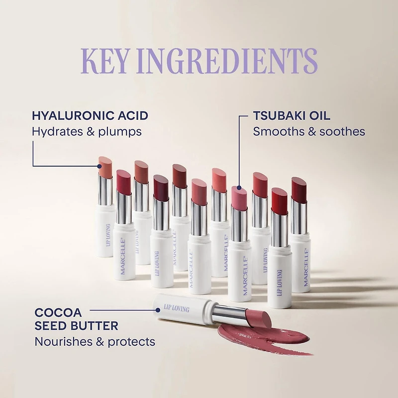 Marcelle Rouge à lèvres couleur & soin huile-en-stick Lip Loving, Or Parfait